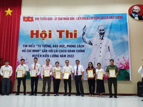 Kiên Giang: Trao giải Hội thi “Tìm hiểu tư tưởng, đạo đức, phong cách Hồ Chí Minh”