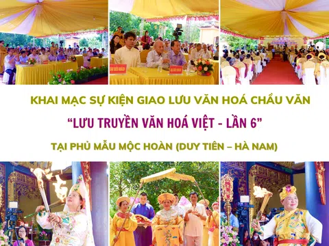 Hà Nam: Giao lưu văn hoá Chầu văn “Lưu truyền văn hoá Việt - lần 6” tại Phủ Mẫu Mộc Hoàn (Duy Tiên)