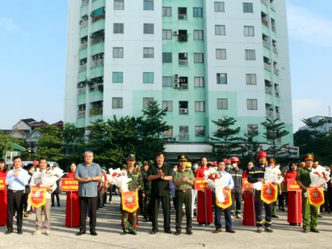 Vĩnh Phúc: Tp Vĩnh Yên diễn tập chữa cháy, cứu nạn, cứu hộ