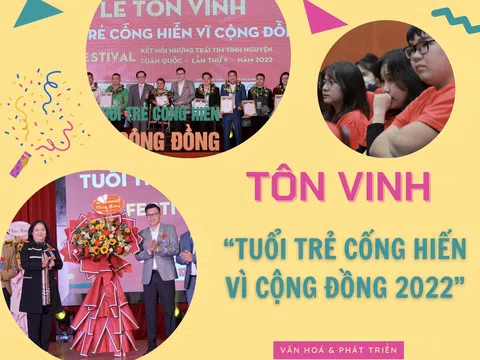 Tôn vinh “Tuổi trẻ cống hiến vì cộng đồng 2022”