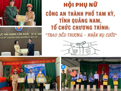 Hội Phụ nữ Công an thành phố Tam Kỳ, tỉnh Quảng Nam, tổ chức chương trình: "Trao yêu thương - Nhận nụ cười”