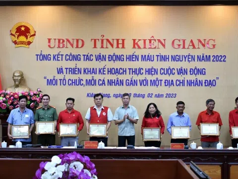 Kiên Giang: Hội chữ thập đỏ tiếp tục phát huy hiệu quả phong trào hiến máu tình nguyện và địa chỉ nhân đạo