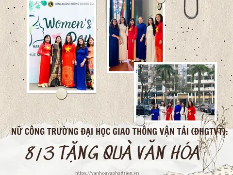 Nữ công trường Đại học Giao thông vận tải (ĐHGTVT): 8/3 tặng quà văn hóa