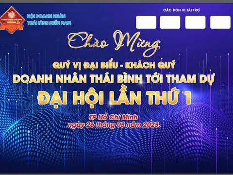 Sắp diễn ra Đại hội Doanh nhân Thái Bình Miền Nam lần thứ 1 tại TP Hồ Chí Minh