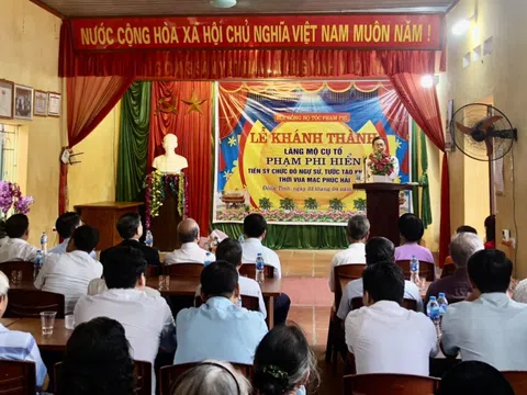 Vĩnh Phúc: Dòng tộc họ Phạm Phi khánh thành Lăng mộ Tiến sĩ Phạm Phi Hiển