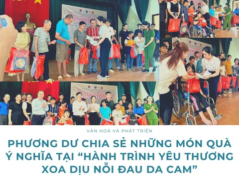 Phương Dư chia sẻ những món quà ý nghĩa tại “Hành trình yêu thương xoa dịu nỗi đau da cam”