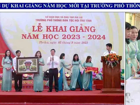 Chủ tịch nước Võ Văn Thưởng dự khai giảng năm học mới tại Trường Phổ thông Dân tộc nội trú tỉnh Gia Lai