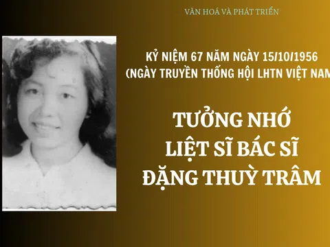 Kỷ niệm 67 năm ngày 15/10/1956 (Ngày truyền thống Hội LHTN Việt Nam) - tưởng nhớ liệt sĩ bác sĩ Đặng Thuỳ Trâm