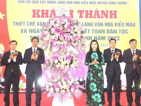 Vĩnh Phúc: Khánh thành khu thiết chế văn hóa kiểu mẫu làng Hệ (Vĩnh Thịnh - Vĩnh Tường) cũng là Ngày hội đại đoàn kết toàn dân tộc