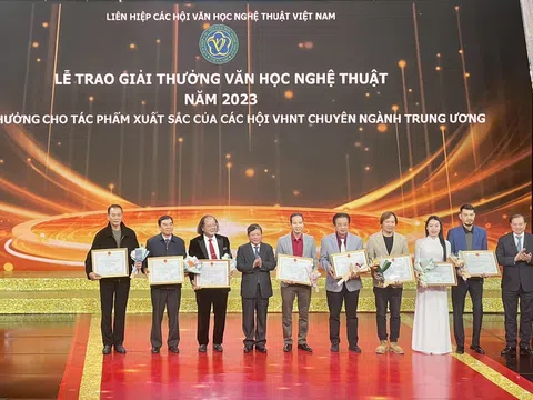 Vinh danh 69 tác phẩm xuất sắc tại lễ trao giải thưởng văn học nghệ thuật năm 2023 của Liên hiệp các hội Văn học Nghệ thuật Việt Nam