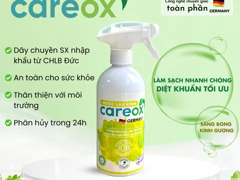Nước lau kính Careox: Công nghệ hiện đại, chiết xuất thiên nhiên, an toàn cho người sử dụng