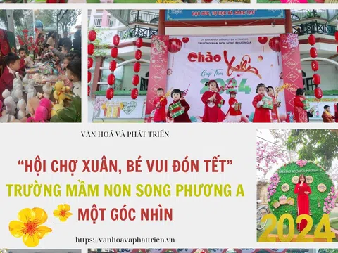 Hà Nội: “Hội chợ Xuân, bé vui đón Tết” Trường mầm non Song Phương A - một góc nhìn