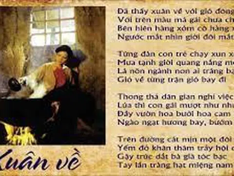 “Xuân về”, bức tranh tứ bình của Nguyễn Bính