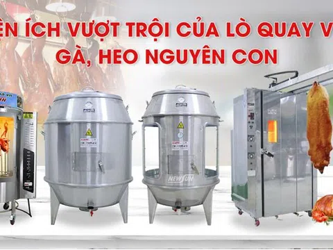 Những tiện ích vượt trội của lò quay vịt, gà, heo nguyên con