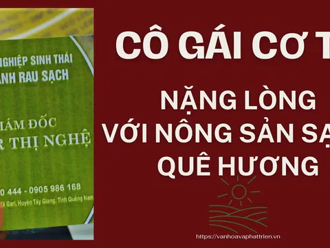 Cô gái Cơ Tu nặng lòng với nông sản sạch  quê hương