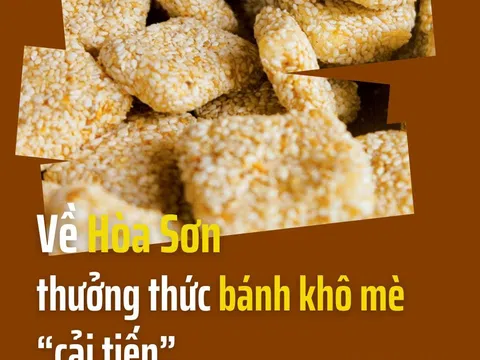 Đà Nẵng: Về Hòa Sơn thưởng thức bánh khô mè “cải tiến”