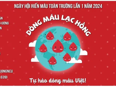 Ngày hội Hiến máu toàn trường - Dòng Máu Lạc Hồng lần 1 năm 2024: Trao đi yêu thương, thắp lên hy vọng