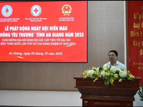 Ngày Hội hiến máu “Giọt hồng yêu thương” ở An Giang: Lan tỏa nghĩa cử cao đẹp vì sự sống con người
