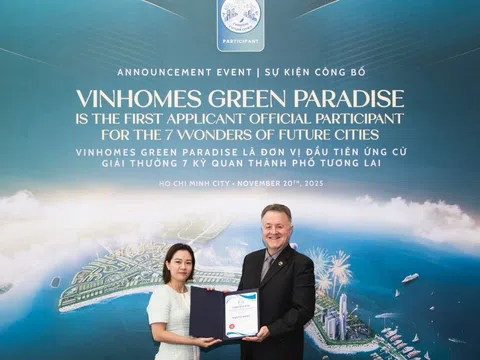 Vinhomes Green Paradise được công nhận là ứng viên đầu tiên của "7 kỳ quan đô thị tương lai" thế giới