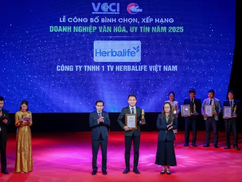 Herbalife Việt Nam được vinh danh là “Doanh nghiệp văn hóa, uy tín năm 2025"