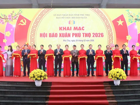 Hội báo Xuân Phú Thọ 2026 - Tôn vinh lao động của những người làm báo đồng hành với phát triển kinh tế xã hội của địa phương