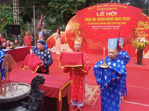 Hà Nội: Khai ấn Xuân Bính Ngọ tại Di tích Quốc gia đặc biệt đền Voi Phục