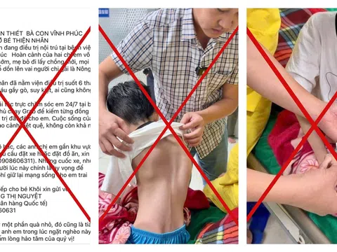 Phú Thọ: Bệnh viện Sản Nhi Vĩnh Phúc cảnh báo thông tin giả mạo kêu gọi từ thiện