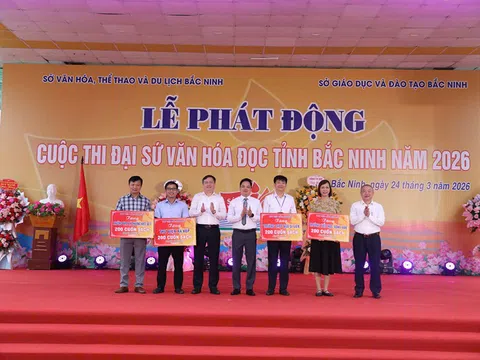Bắc Ninh phát động Cuộc thi Đại sứ Văn hóa đọc năm 2026, lan tỏa tình yêu tri thức trong thế hệ trẻ.