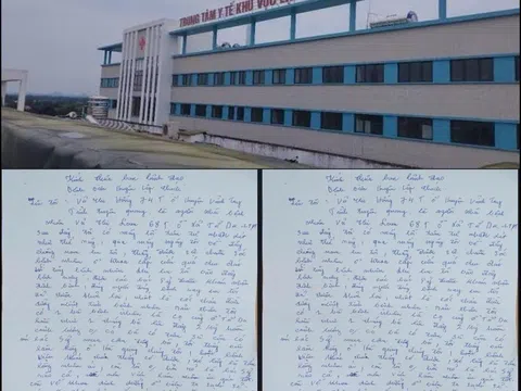 Phú Thọ: Bức thư tay ca ngợi y đức Trung tâm Y tế khu vực Lập Thạch