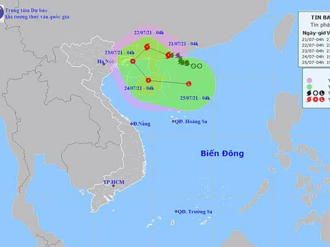 Bão số 3 gây mưa to cục bộ ở Bắc Bộ và Trung Bộ, chiều tối mưa dông vài nơi tại Tây Nguyên - Nam Bộ