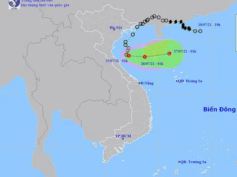 Vùng núi Bắc Bộ, Trung Bộ tiếp tục có mưa rào và dông mạnh, Tây Nguyên - Nam Bộ mưa dông vài nơi