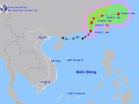 Bão số 4 trên biển Đông,  Bắc Bộ và Trung Bộ tiếp tục nắng nóng,,  Tây Nguyên - Nam Bộ chiều tối mưa dông rải rác