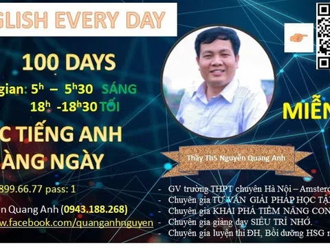 Thầy giáo Nguyễn Quang Anh với dự án DẠY HỌC TIẾNG ANH MIỄN PHÍ cho học sinh