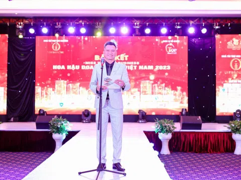 Ông Trương Tuấn công bố các đơn vị tài trợ chung kết Hoa hậu Doanh nhân Việt Nam 2023