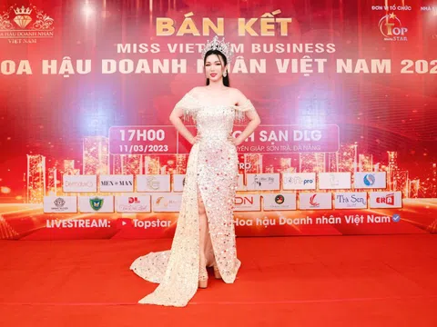 Hoa hậu Khương Phương Anh chấm thi Hoa hậu Doanh nhân Việt Nam 2023