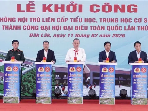 Tổng Bí thư Tô Lâm dự khởi công trường phổ thông nội trú tại xã Ea Rốk (Đắk Lắk)
