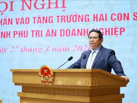 Thủ tướng Phạm Minh Chính: Doanh nghiệp phải tiên phong thực hiện mục tiêu tăng trưởng 2 con số