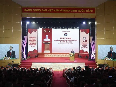 Tổng Bí thư, Chủ tịch nước Tô Lâm dự Lễ kỷ niệm 120 năm Ngày sinh Tổng Bí thư Hà Huy Tập