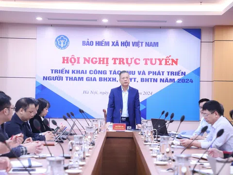 BHXH Việt Nam tổ chức Hội nghị trực tuyến triển khai công tác thu và phát triển người tham gia BHXH, BHYT, BH thất nghiệp năm 2024