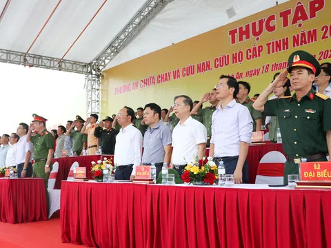 Nghệ An: Thực tập phương án chữa cháy và cứu nạn, cứu hộ cấp tỉnh năm 2025 tại Cảng hàng không quốc tế Vinh