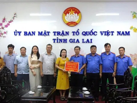 Ngành Kiểm sát Gia Lai hỗ trợ đồng bào vùng lũ bão số 10 với 185 triệu đồng