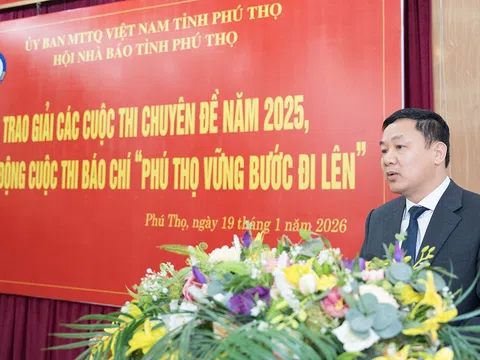Phú Thọ: Trao giải các cuộc thi báo chí chuyên đề năm 2025, phát động cuộc thi báo chí “Phú Thọ vững bước đi lên”