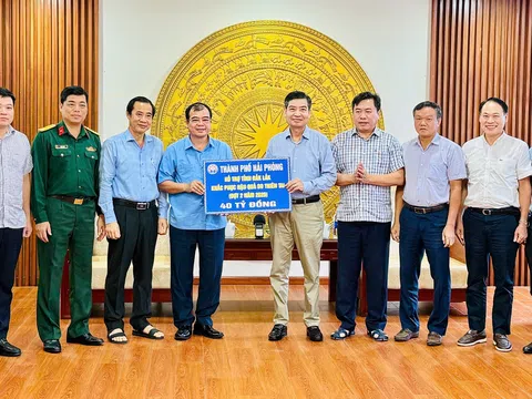 Hải Phòng: Hỗ trợ 40 tỷ đồng và nhu yếu phẩm cho người dân Đắk Lắk ứng phó mưa lũ