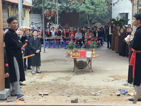 Phú Lương, Hà Đông: Cất nóc chùa Sùng Phúc Bắc Lãm hạng mục nhà khách, nhà Ni