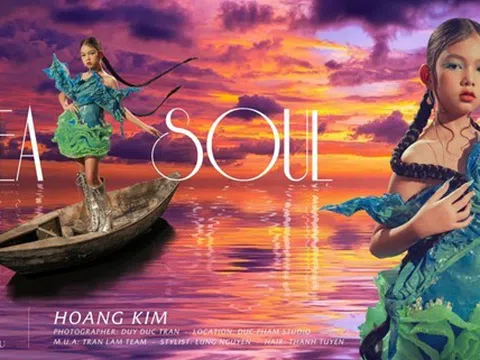 Mẫu nhí Hoàng Kim góp mặt tại Ocean Fashion Show 2024 với vai trò First Face bộ sưu tập Sea Soul