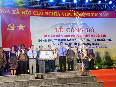 Nghệ thuật trình diễn Chiêng ba của người Hrê huyện Ba Tơ, tỉnh Quảng Ngãi - Di sản văn hóa phi vật thể cấp quốc gia