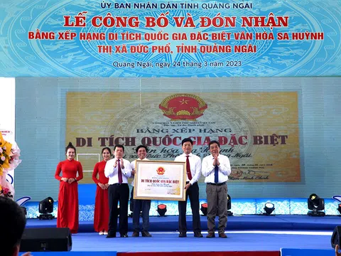 Quảng Ngãi: Công bố và đón nhận Bằng xếp hạng Di tích Quốc gia đặc biệt Văn hóa Sa Huỳnh