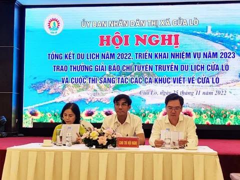 Thị xã Cửa Lò tổng kết hoạt động du lịch năm 2022, trao giải Báo chí và cuộc thi sáng tác các ca khúc viết về Cửa Lò