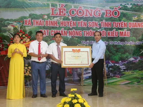 Tuyên Quang có xã đầu tiên đạt chuẩn nông thôn mới kiểu mẫu