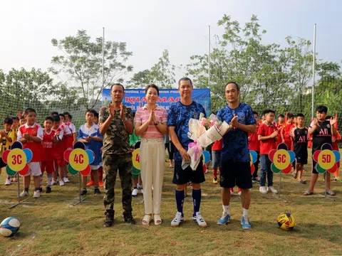 Phú Thọ: Khai mạc Giải bóng đá thiếu niên, nhi đồng Trường Tiểu học Minh Phương